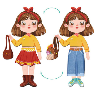 Dodo Toys Μαγνητικό Εκπαιδευτικό Παιχνίδι Dress-Up Fashion Girl Mε 32 Tεμάχια - 200243