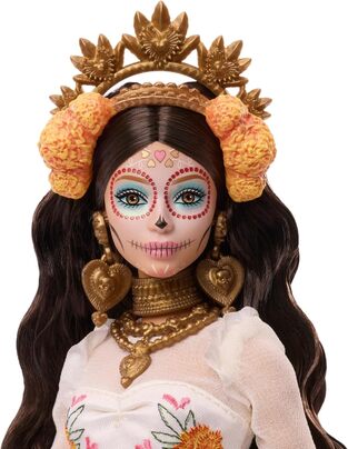 Barbie Signature Doll Día De Muertos In Ruffled Cream Gown - JBJ05