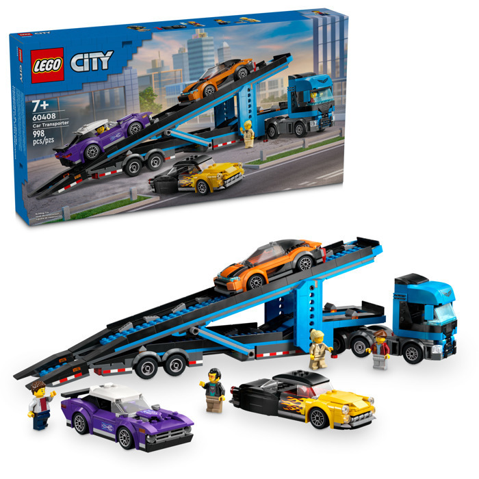 Car Transporter Truck With Sports Cars 