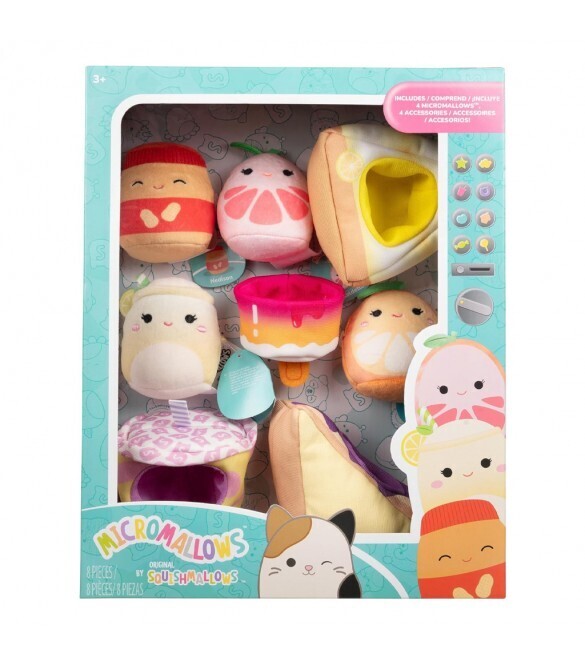 Squishmallows Micromallows 8Τμχ Λούτρινα 6Εκ.& Αξεσουάρ& Αξεσουάρ - SQMM0019