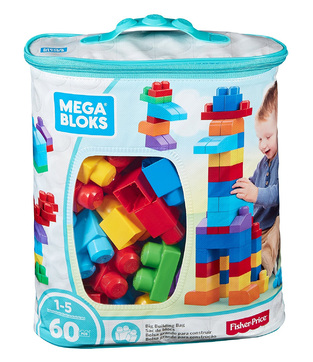 Mega Blocks Τουβλάκια - Τσάντα 60 Τεμάχια. - DCH55
