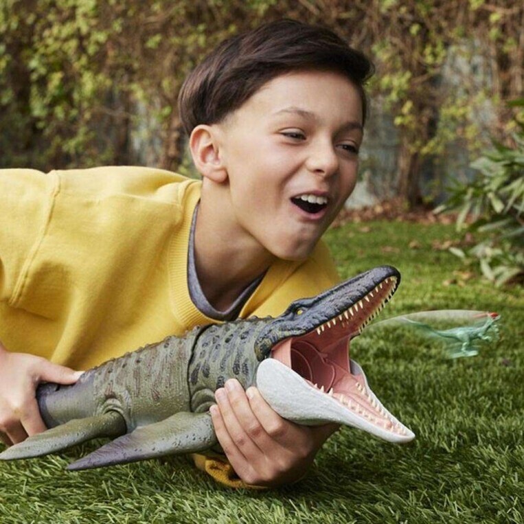 Jurassic World Rebirth Bite N Blast Mosasaurus And Mini Dilophosaurus - JCH00