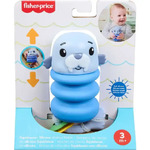Fisher-Price Κουδουνίστρα Ζωακια Ωκεανου Squishseas Silicone Walrus - JHB56