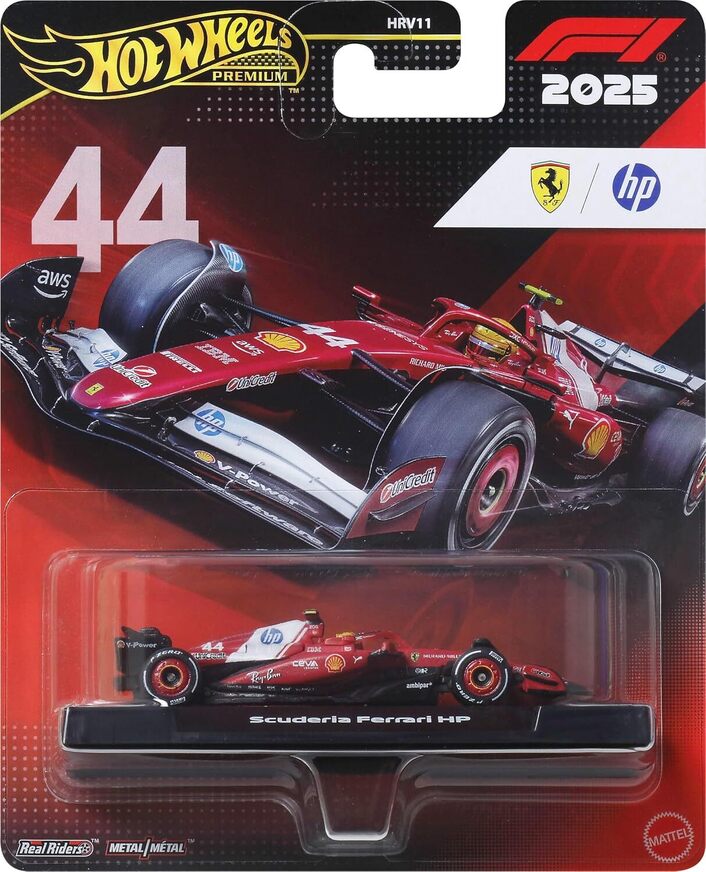 Hot Wheels Premium Die-Cast 1/64 Team Ferrari #44 Lewis Hamilton - JKD86