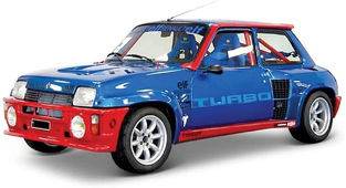 Bburago Diecast 1:24 Hobby Car Renault 5 Turbo Blue/Red - 18/21088
