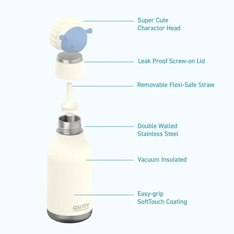 Asobu Παιδικό Παγούρι Θερμός White Sheep 460ml - GRAF05455