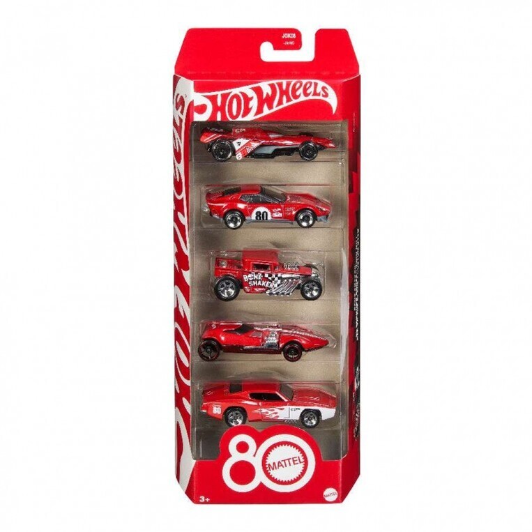 Hot Wheels Mattel 80th Anniversary Die-Cast Vehicles 5-Pack - JGK08