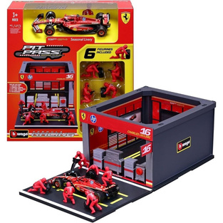 Formula 1 Bburago - Pit Stop Ferrari Sf-2416 Leclerc Diorama 1:43 - 18/36862