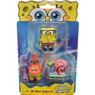 Spongebob Movie 3D Mini Figures 3 Pack - Διάφορα Σχέδια - FK0608