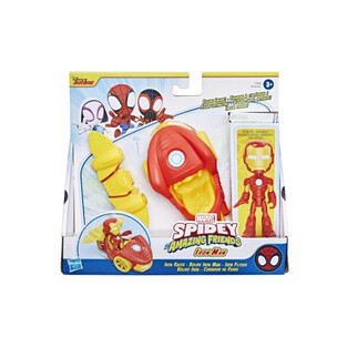 Spidey and His Amazing Friends Iron Man Iron race Action Figure, Vehicle & Accessory - F7458
