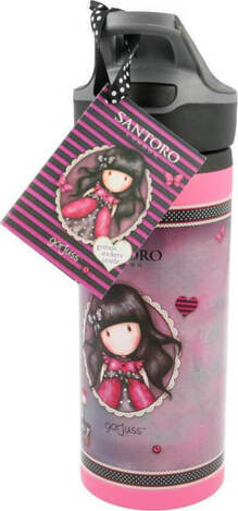 Santoro Παιδικό Παγούρι Gorjuss Αλουμινίου Mε Καλαμάκι Ροζ 710ml - SA1066