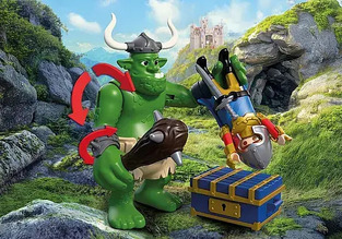 Playmobil Knights Λεοντόκαρδος Ιππότης και Τρολ με Θησαυρό - 72116