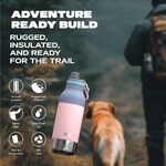 Asobu Buddy Bottle: Portable Water Bottle with Dog Bowl - Pastel Pink - GRAF005732
