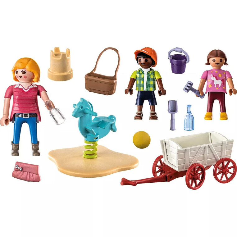Playmobil Starter Pack Νηπιαγωγός Με Παιδάκια Και Καροτσάκι - 71258