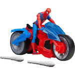 Marvel Spider-Man Web Blast Cycle Kids Playset with Poseable Spider-Man - F6899