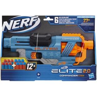 Nerf Elite 2.0 Commander Rd-6 Blaster, 12 Official Nerf Darts - E9485