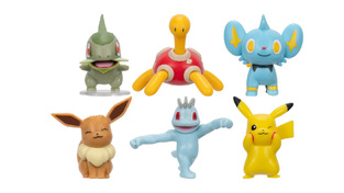 Pokemon Σετ με 6 Φιγούρες Μάχης Pikachu, Shuckle, Axew, Shinx, Eevee, Machop - PKW3614 