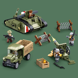 Sluban Army Assault Tank WWII - Mark Vs Set - M38-B1296