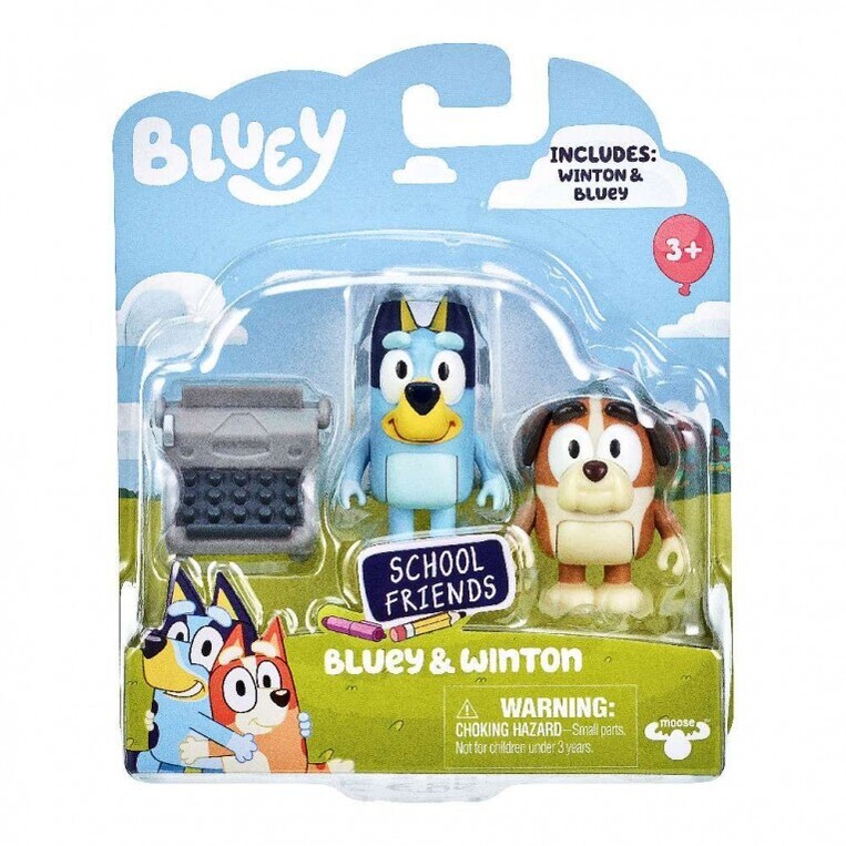 Bluey Σετ Mε 2 Φιγούρες Kαι Αξεσουάρ School Friends Bluey & Winton - BLY88000