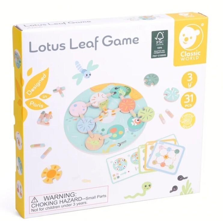 Classic World Ξύλινο Παιχνίδι Λογικής Νούφαρο - C20256