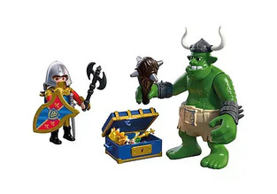 Playmobil Knights Λεοντόκαρδος Ιππότης και Τρολ με Θησαυρό - 72116