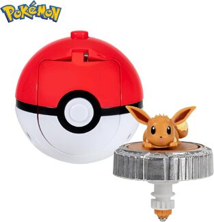 Pokemon Battle Spinning Top and Poke Ball Launcher Eevee - PKW4399