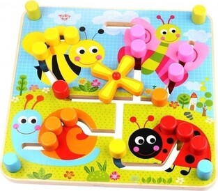 Tooky Toy Ξύλινος Λαβύρινθος Διπλής Όψης Ζωάκια & Σχήματα - TKC573