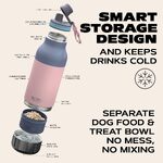 Asobu Buddy Bottle: Portable Water Bottle with Dog Bowl - Pastel Pink - GRAF005732