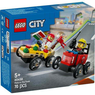 LEGO City Pizza Vs. Fire Truck Race Car Pack - 60458