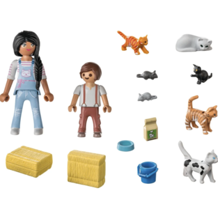 Playmobil Country Οικογένεια Με Γατούλες - 71309