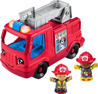 Fisher-Price Little People Musical Fire Truck with 2 Figures - HYR88