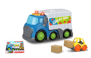 Kidz To Go Busy City Σετ Φορτηγό Μεταφοράς 19,5 cm & Μίνι Κλαρκ - FK10337