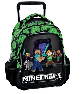 Graffiti Σχολική Τσάντα Τρόλεϊ Νηπίου 2 θήκες Squad Minecraft - 268262