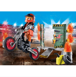 Playmobil Starter Pack Stunt Show Ακροβατικά Με Μηχανή Motocross - 71256