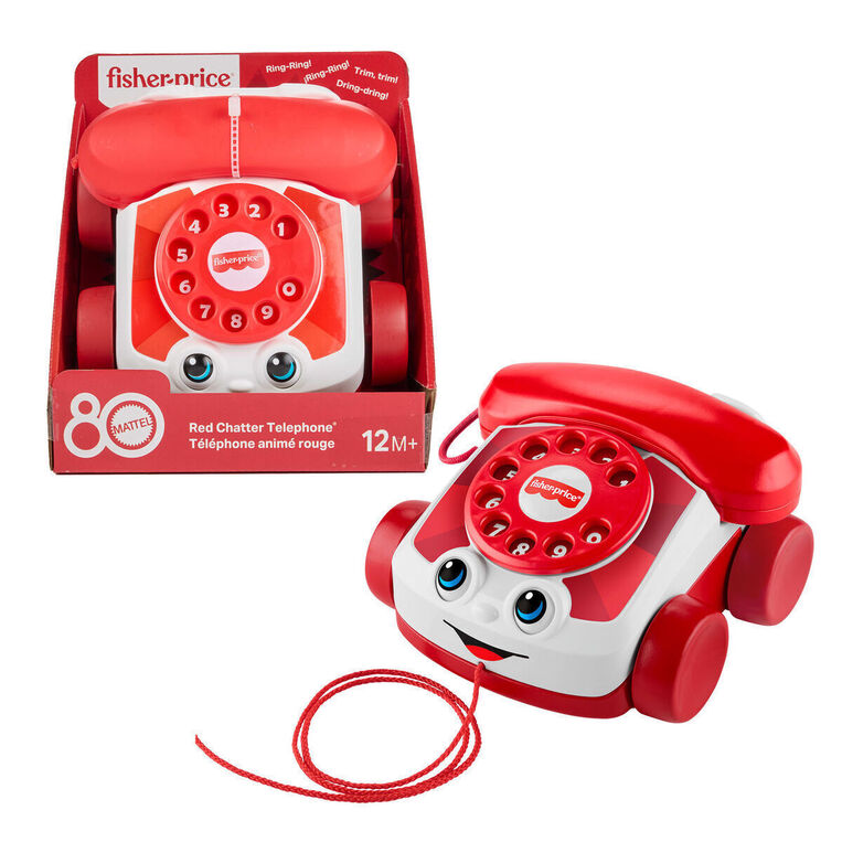 Fisher Price 80 Χρόνια Mattel Συρόμενο Τηλεφωνάκι - JGG97