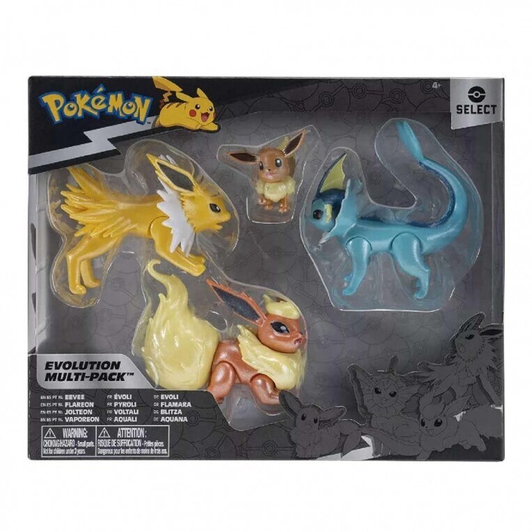 Pokemon Φιγούρες Μάχης Evolution Pack Eevee, Flareon, Jolteon, Vaporeon - PKW2837