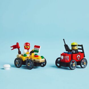 LEGO City Pizza Vs. Fire Truck Race Car Pack - 60458