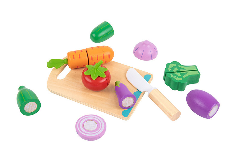 Ξύλινα Λαχανικά Με Ξύλο Κοπής Tooky Toy - TK112