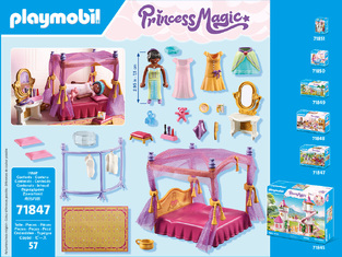 Playmobil Princess Magic Βασιλικό Υπνοδωμάτιο Με Βεστιάριο - 71847