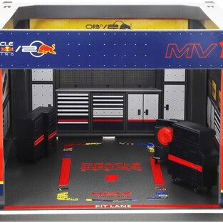 1/43 Burago Formula 1 Race Oracle Red Bull Rb20 Pit Stop Diorama - 18/38453