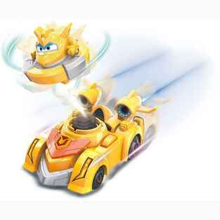 Super Wings Super Pet Free Wheel Vehicle - Spinning Golden Boy & Vehicle - 770331