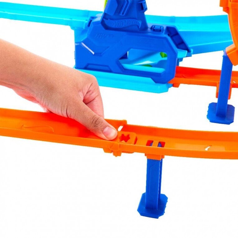 Hot Wheels Stunt Tracks Rapid Launch Cyclone Track Set - JHK73