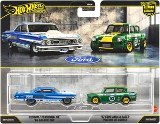 HW Premium Σετ των 2 - Custom '64 Galaxie 500 & '67 Ford Anglia Racer - JHW50