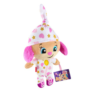 Fisher-Price Παίζω & Μαθαίνω Λούτρινο Σκυλάκι Αγκαλιάς Ροζ - JMM45