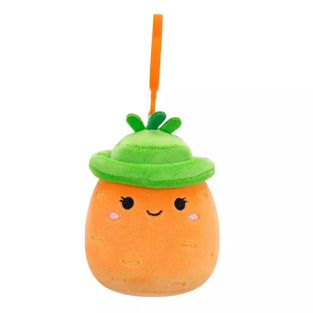 Squishmallows Λούτρινα Μπρελόκ 9Cm Caroleena The Carot - SQCR00462