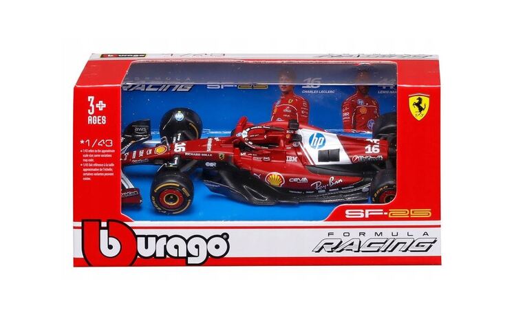 Burago 1/43 Ferrari SF25 F1 2025 Diecast Model - 18/36810