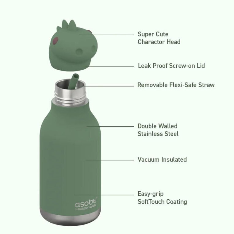 Asobu Μπουκάλι Θερμός Bestie 460ml Dinosaur - GRAF05490