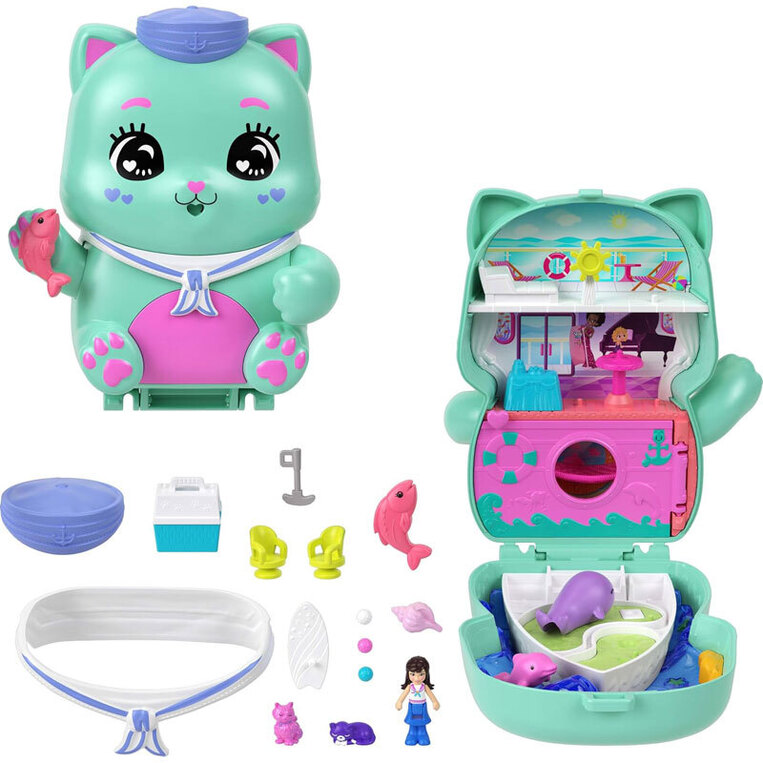 Polly Pocket And Adventures Compact Play Set Kitty Compact - JCR37
