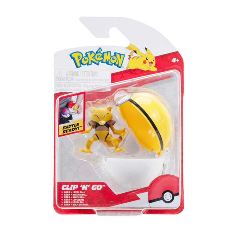 Pokemon Poke Ball Clip N’ Go Με Φιγούρα Abra - PKW3144