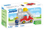Playmobil Junior Πυροσβέστης Με Κλιμακοφόρο Όχημα - PL71683